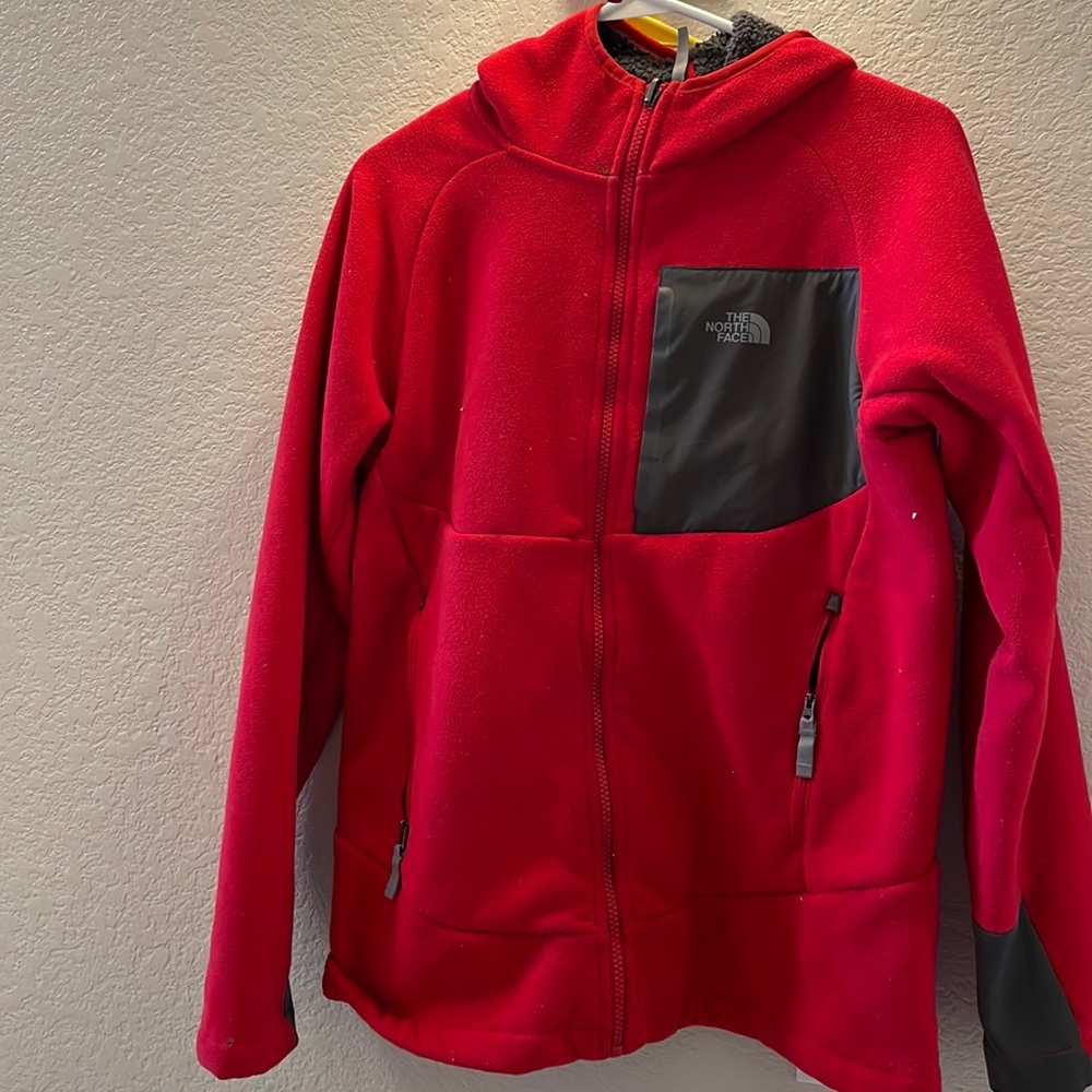 Boys North Face Sherpa Lined Fleece Jacket